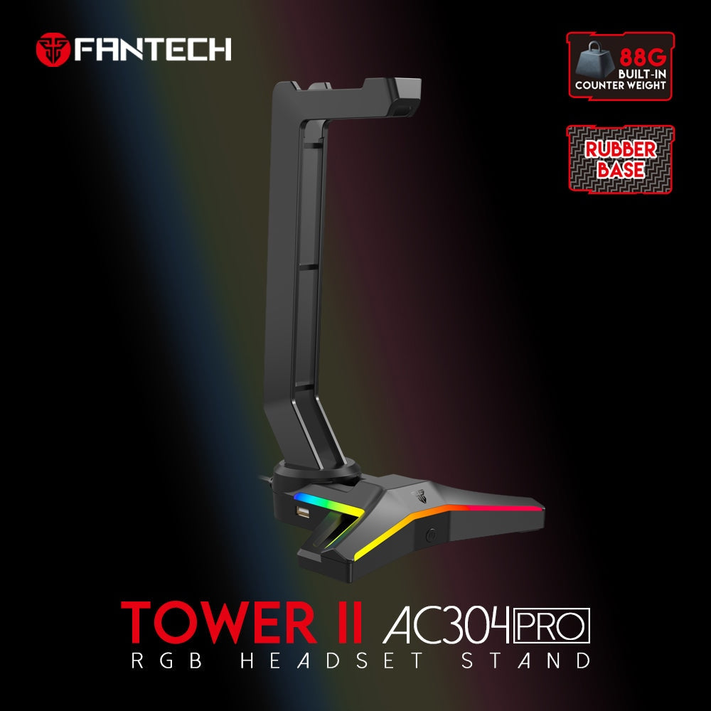 Ac304 Headset Stand Black Fantech Tower Ii Ac304 Pro Rgb Headset Stand
