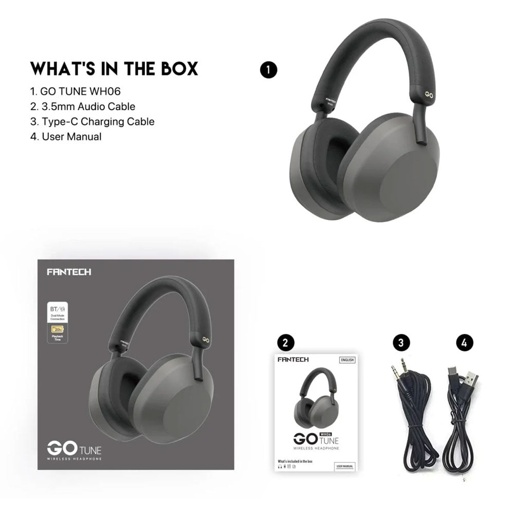 Fantech Bluetooth Dual Mode Headset Wireless GO Tune WH06