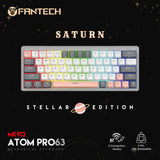 Fantech MK912 ATOM PRO63 RGB Bluetooth, Wireless Gaming keyboard Mercury