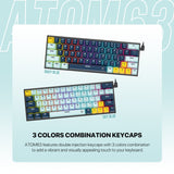 Fantech MK874 V2 Atom 63 Hot swappable Mechanical Keyboard Sky Blue