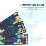 Fantech MK890V2 ATOM 96 RGB Mechanical Gaming Keyboard MIZU EDITION Navy Blue