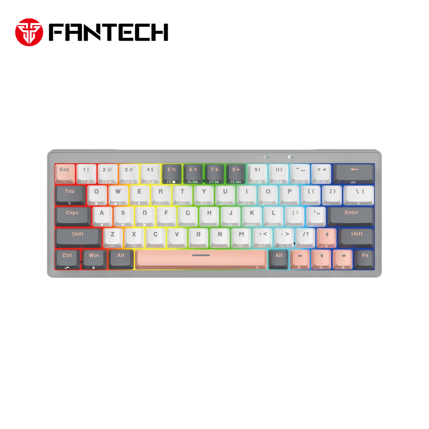 Fantech MK912 ATOM PRO63 RGB Bluetooth, Wireless Gaming keyboard Mercury
