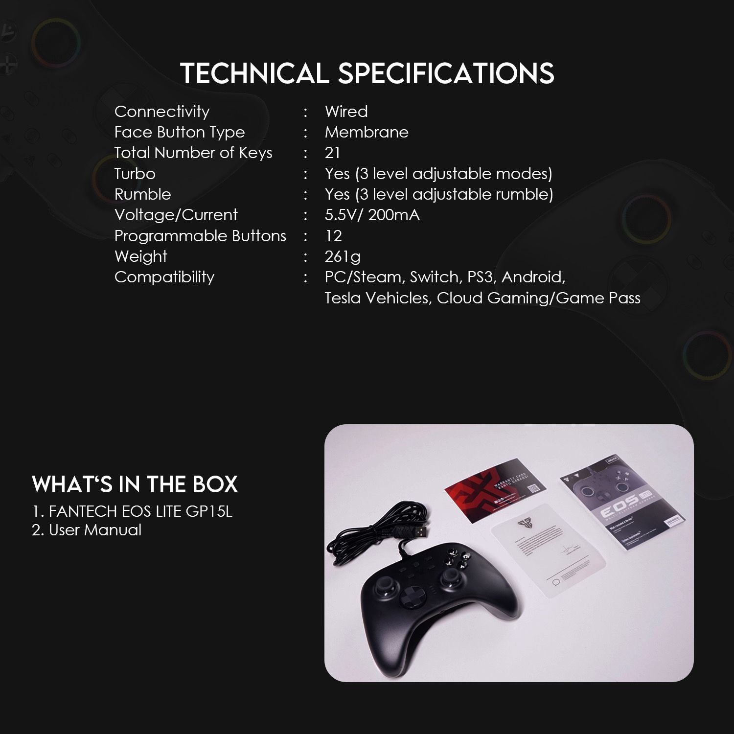 FANTECH GP15L EOS LITE ORION Controller - Fantech Jordan | Gaming Accessories Store 