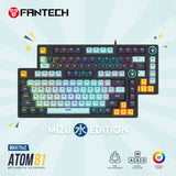 Fantech MK875V2 ATOM 81 RGB Mechanical Gaming Keyboard MIZU EDITION Sky Blue