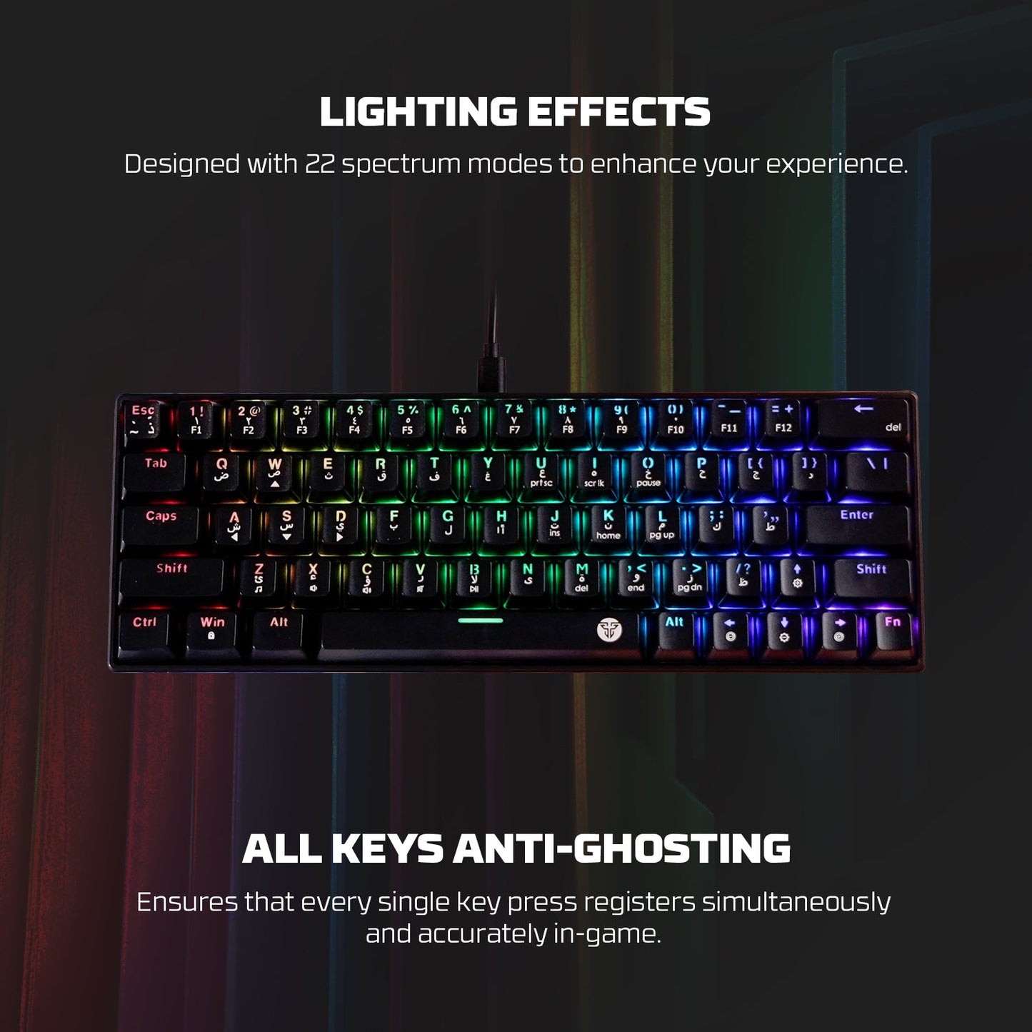 Fantech Atom63 MK859c Mechanical Gaming Keyboard & Mouse Arabic/English