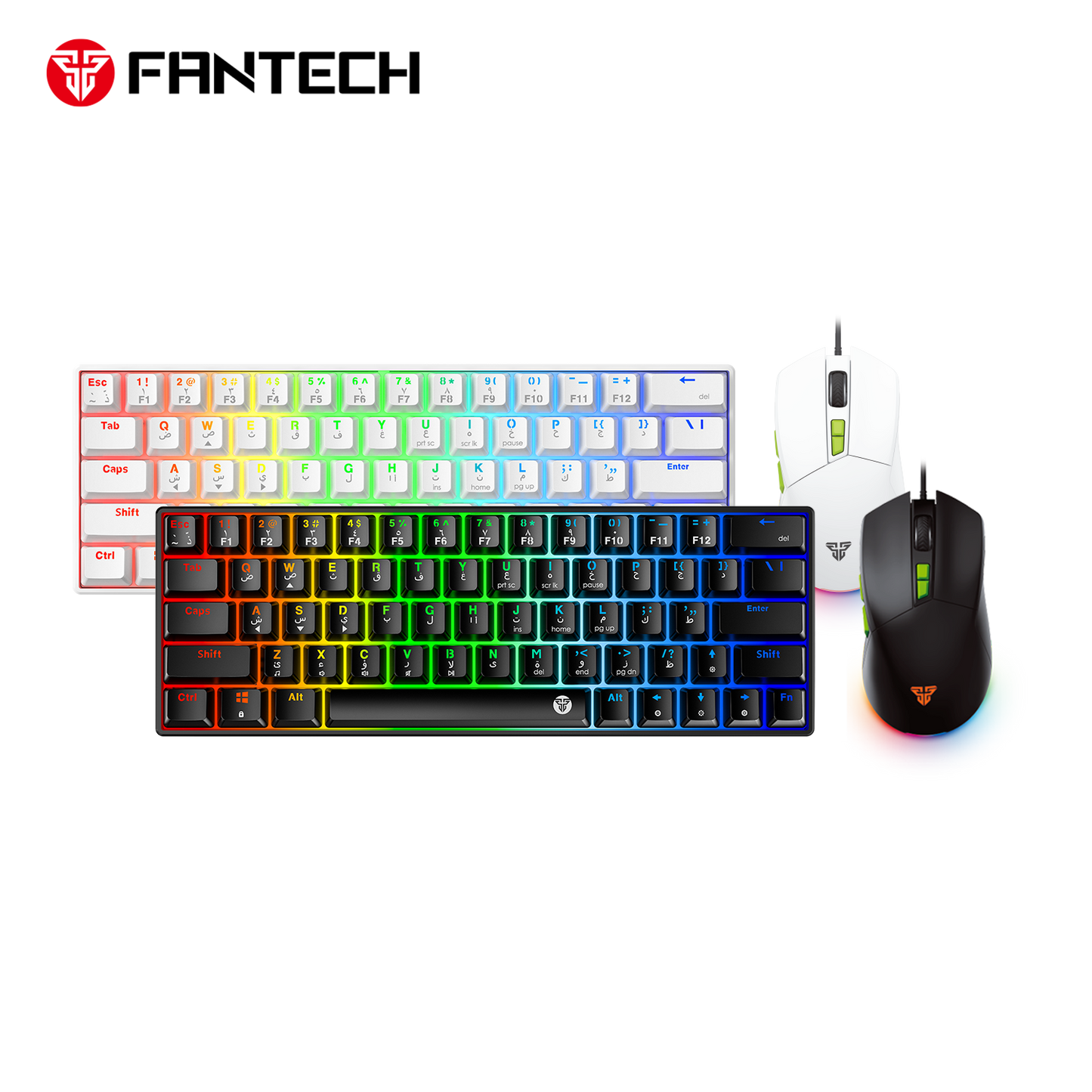 Fantech Atom63 MK859c Mechanical Gaming Keyboard & Mouse Arabic/English