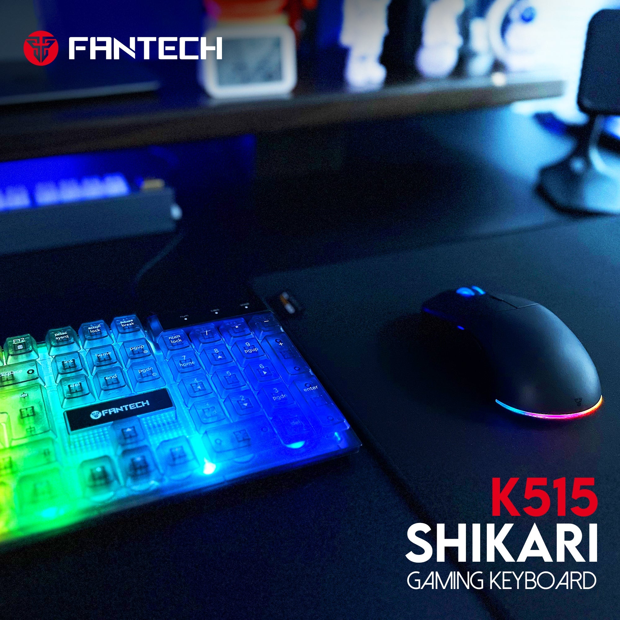 Fantech Shikari K515 RGB Membrane Gaming Keyboard - Fantech Jordan | Gaming Accessories Store