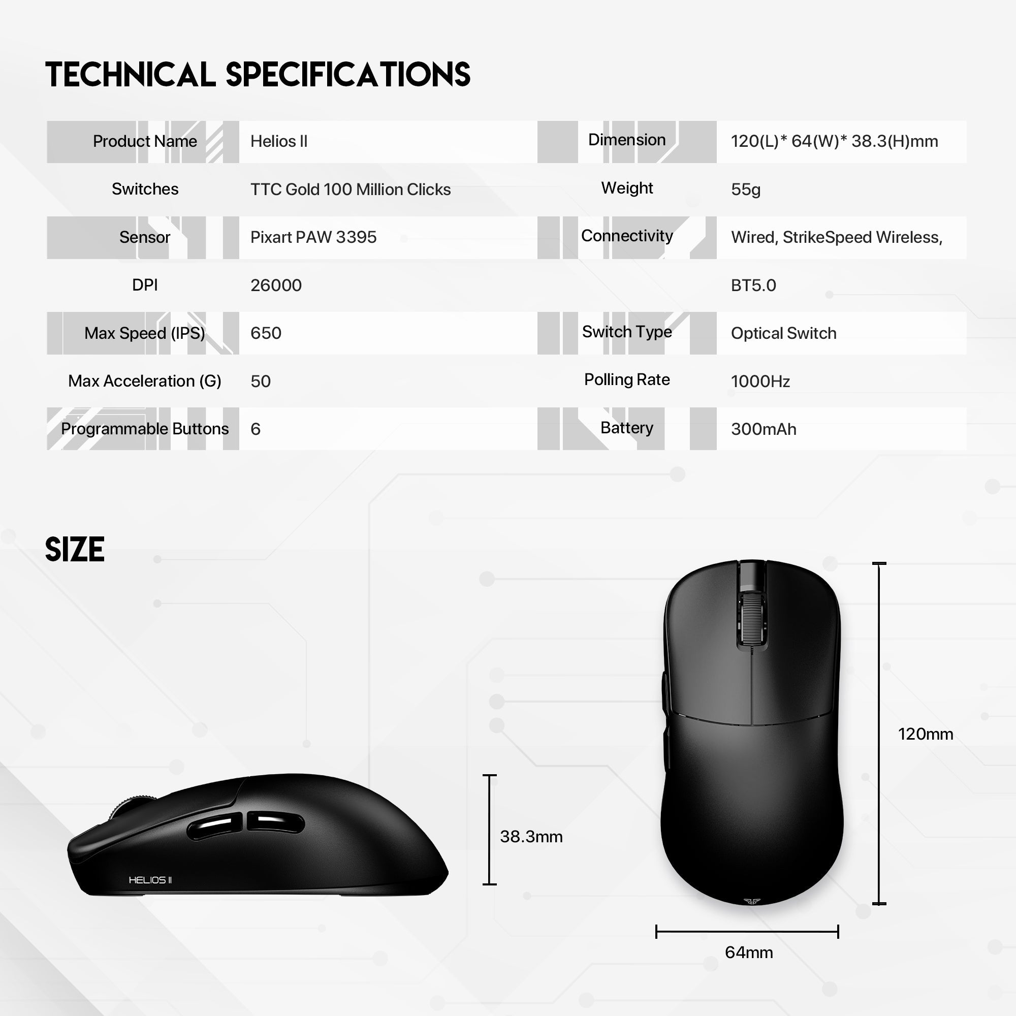 Fantech Helios II XD3 V3 Gaming Mouse - Fantech Jordan | Gaming Accessories Store 