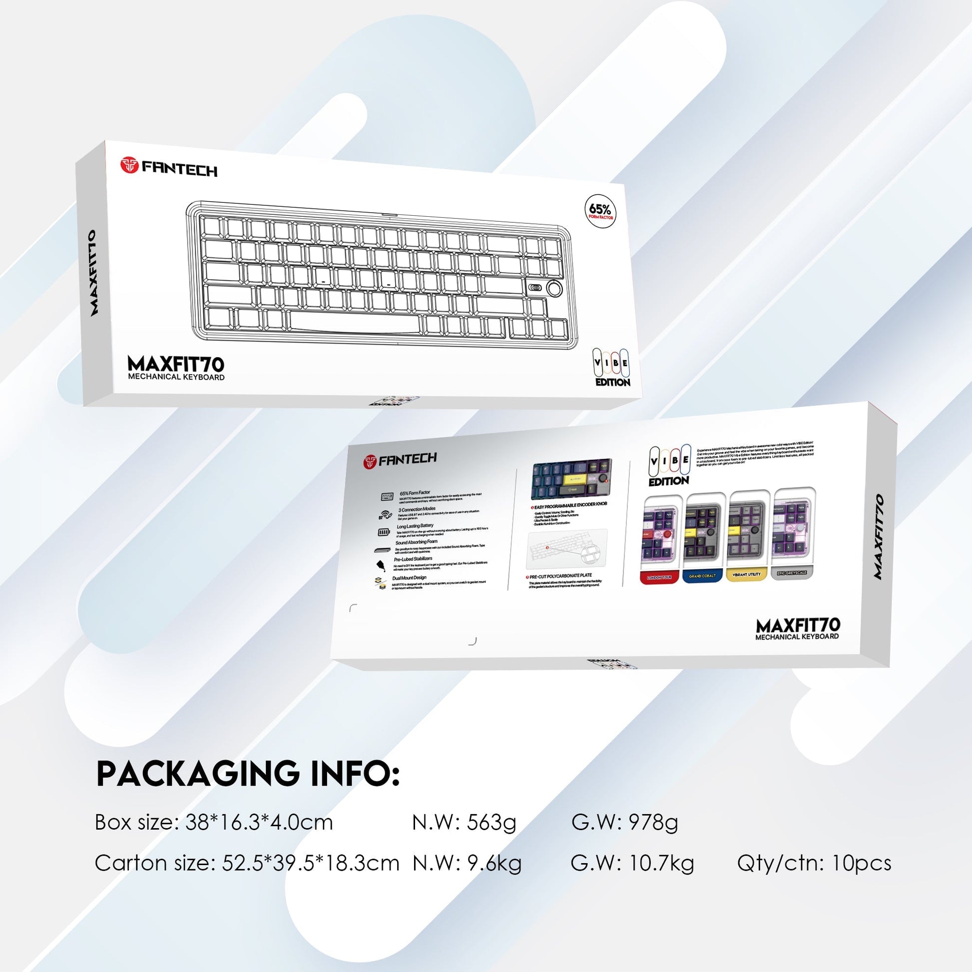 Fantech Maxfit70 MK911 Vibe Edition EPIC GREYSCALE Mechanical Gaming Keyboard - Fantech Jordan | Gaming Accessories Store 