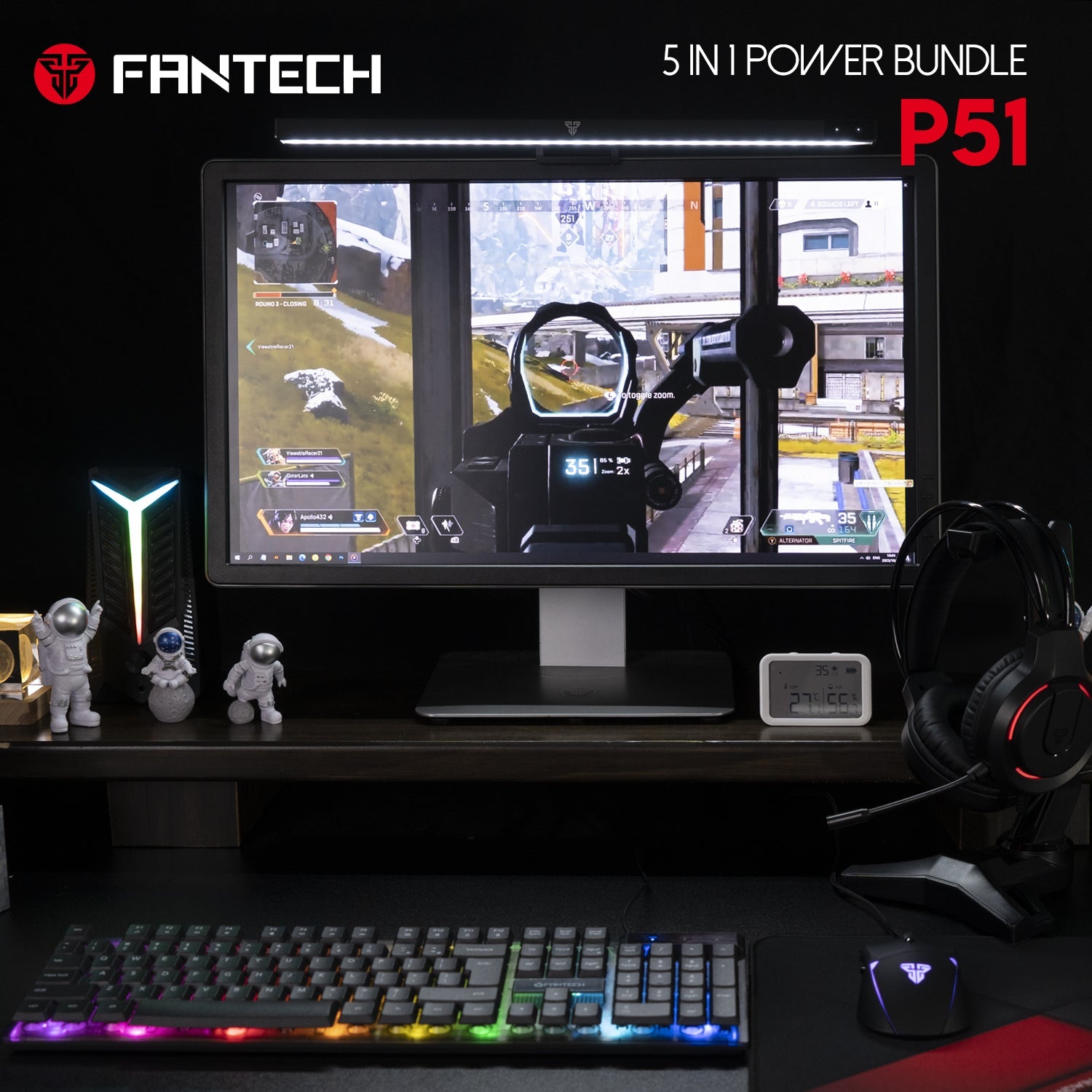 FANTECH P51 Power Bundle Gaming Keyboard and Mouse Combo - Fantech Jordan | Gaming Accessories Store