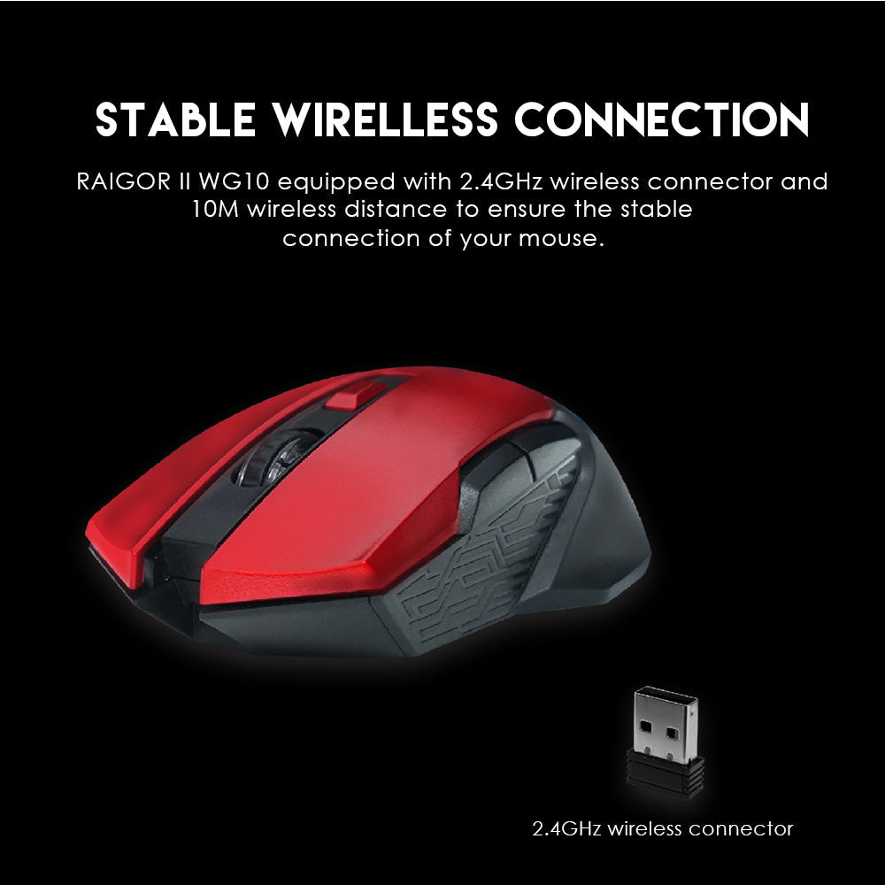 RAIGOR II WG10 WIRELESS 2.4GHZ PRO-GAMING MOUSE - Fantech Jordan | Gaming Accessories Store 