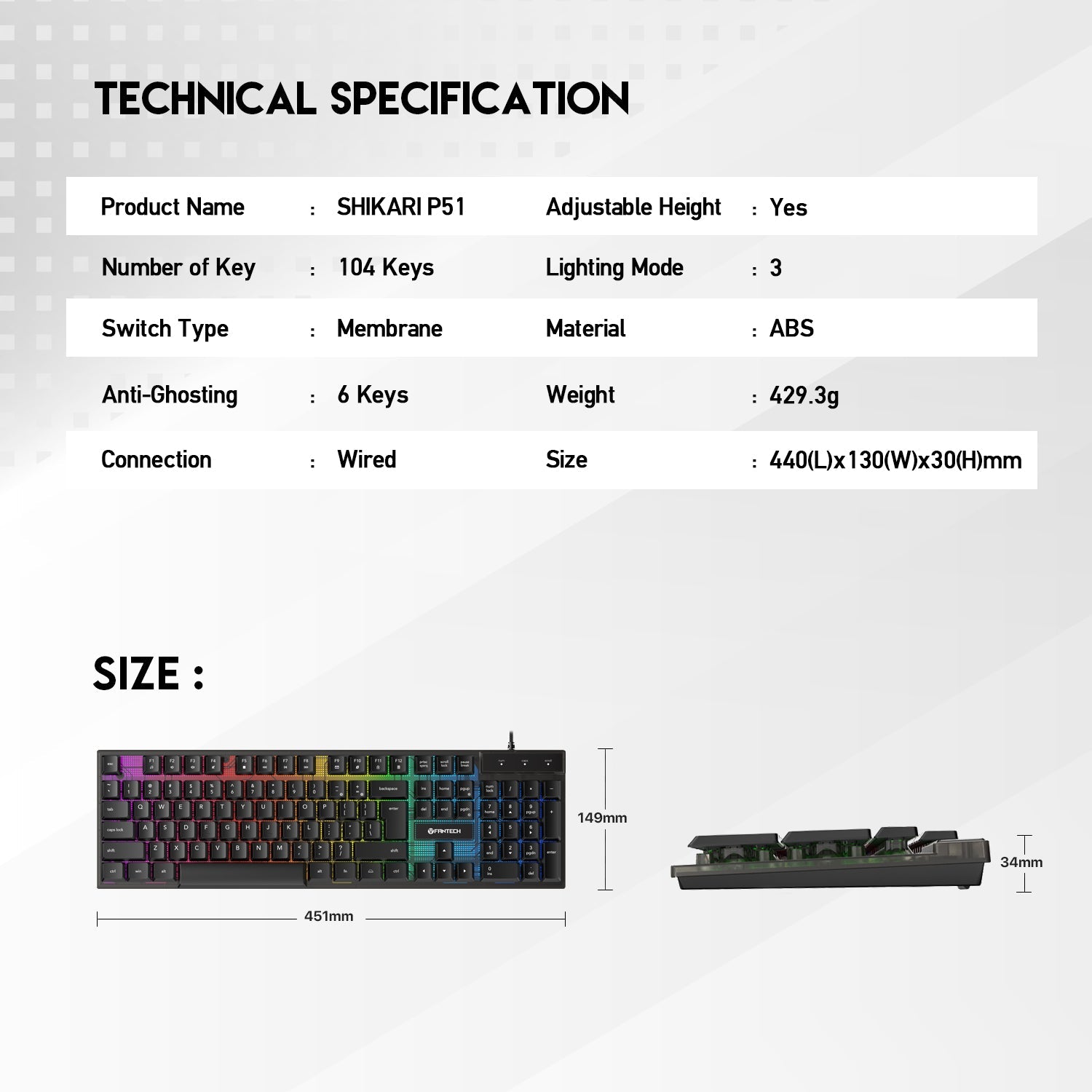FANTECH P51 Power Bundle Gaming Keyboard and Mouse Combo - Fantech Jordan | Gaming Accessories Store