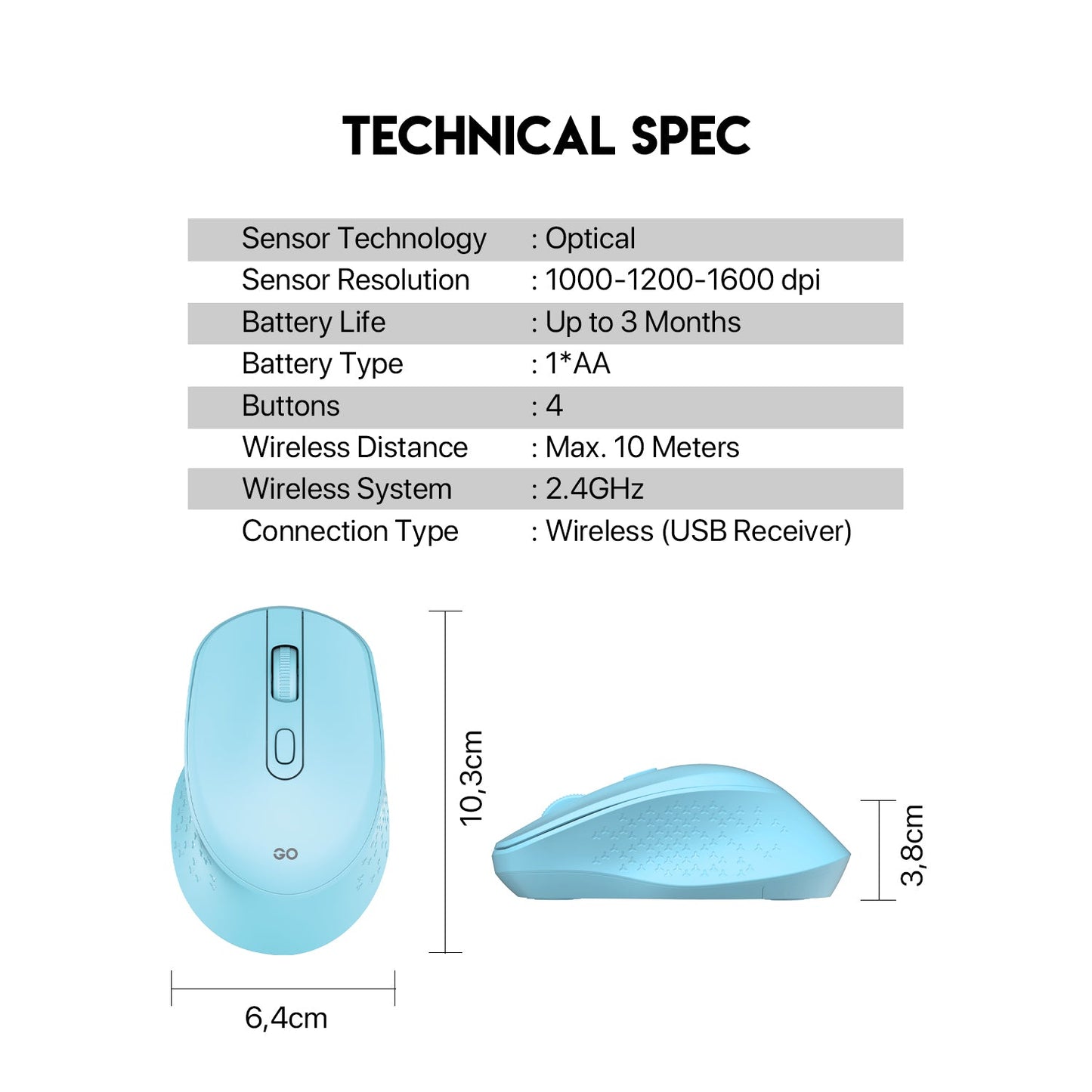 Fantech GO W606 Wireless Office Mouse - Fantech Jordan | Gaming Accessories Store 