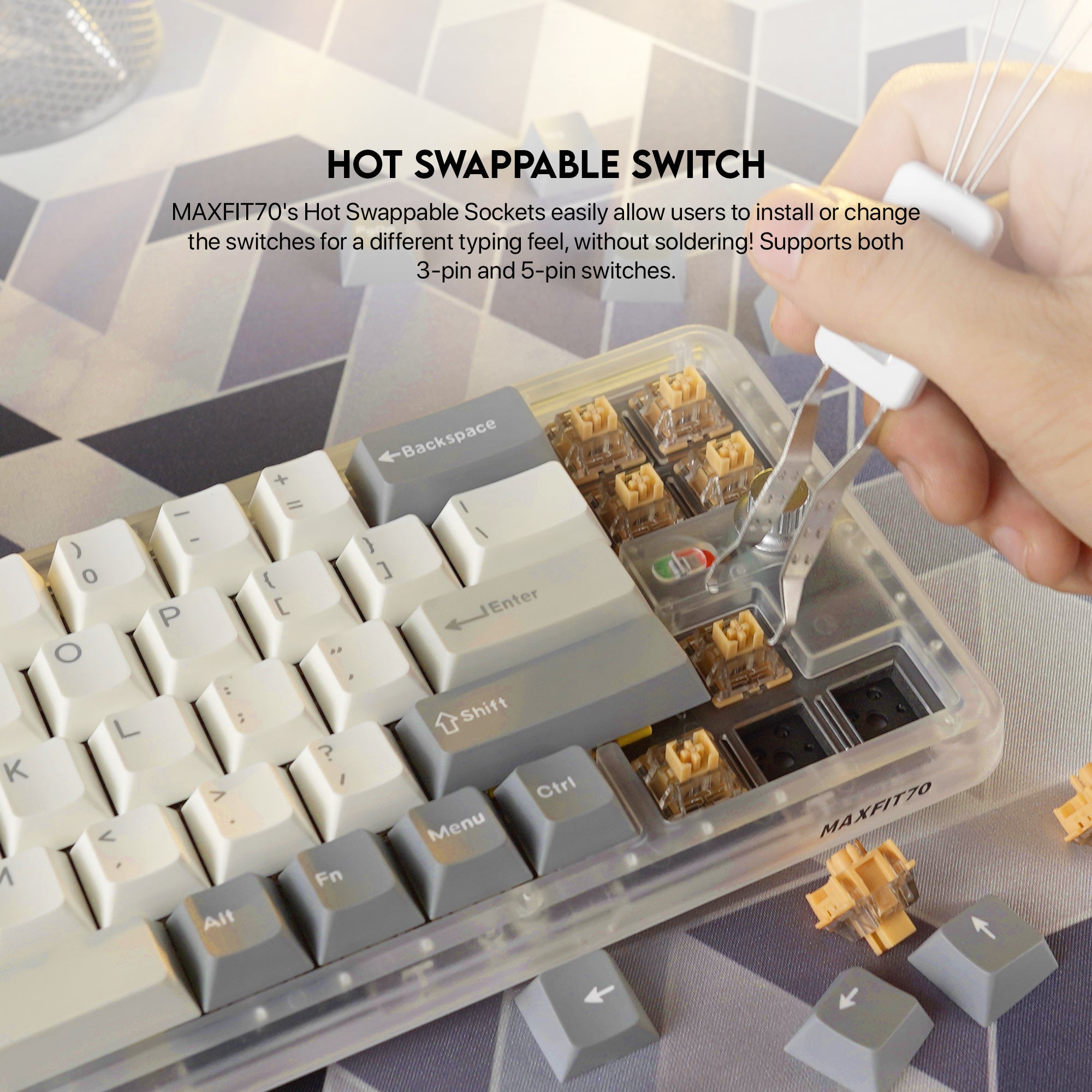 Fantech Maxfit70 MK911 Vibe Edition LONDON TOUR Mechanical Gaming Keyboard - Fantech Jordan | Gaming Accessories Store 