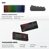 Fantech Atom63 MK859 Mechanical Gaming Keyboard Arabic/English - Fantech Jordan | Gaming Accessories Store 