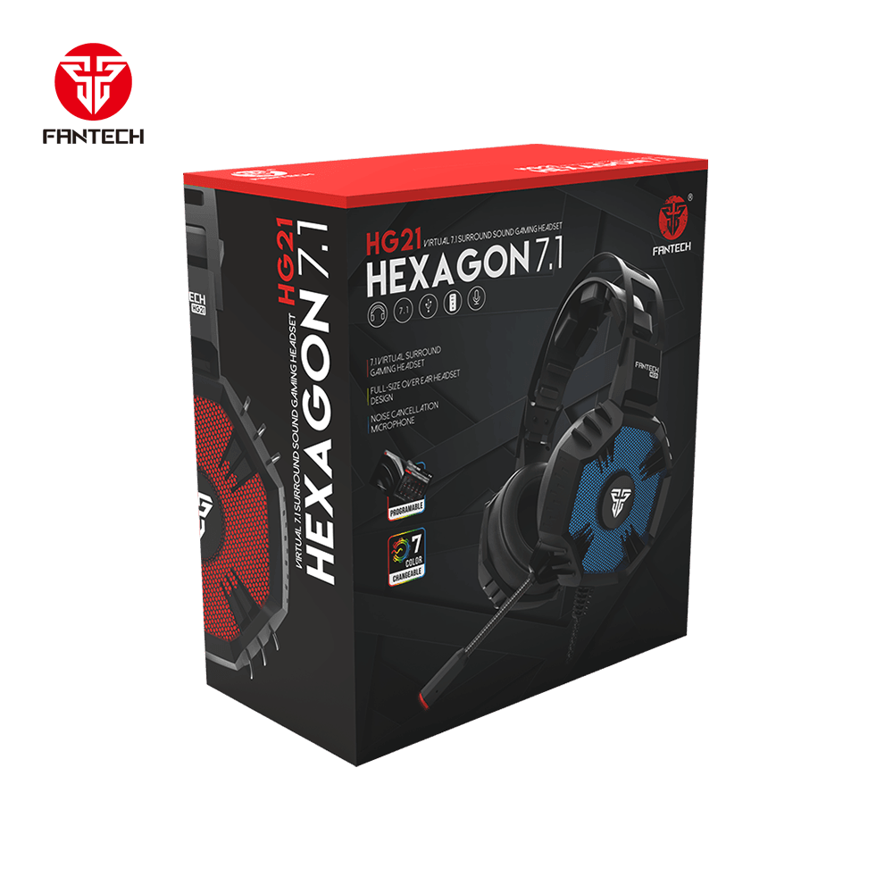FANTECH HG21 HEXAGON 7.1 SURROUND GAMING HEADSET - Fantech Jordan | Gaming Accessories Store 