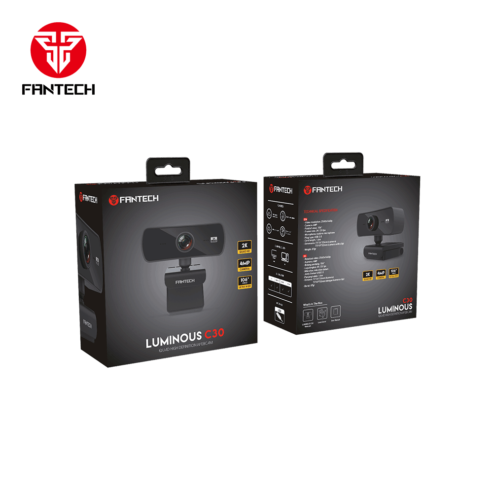 FANTECH LUMINOUS C30 2K WEBCAM - Fantech Jordan | Gaming Accessories Store 