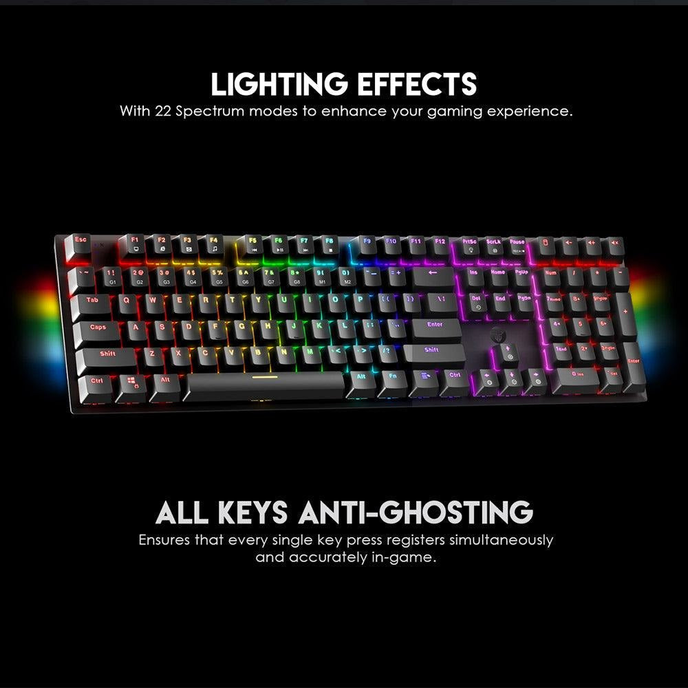 FANTECH MAXFIT108 MK855 RGB MECHANICAL KEYBOARD - Fantech Jordan | Gaming Accessories Store 