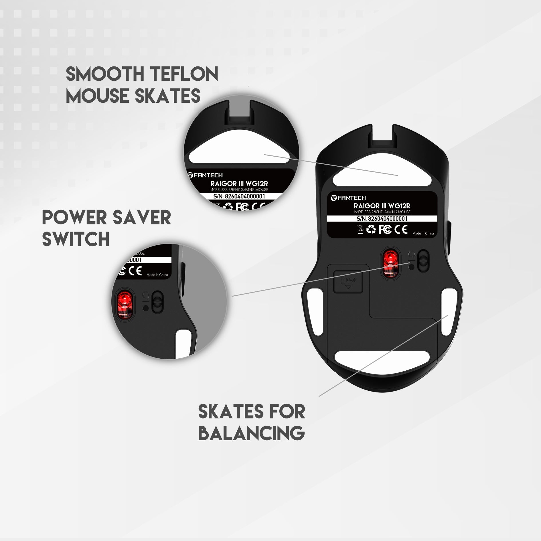 Fantech RAIGOR Gen III WG12R Rechargeable Mouse Wireless Gaming - Fantech Jordan | Gaming Accessories Store 