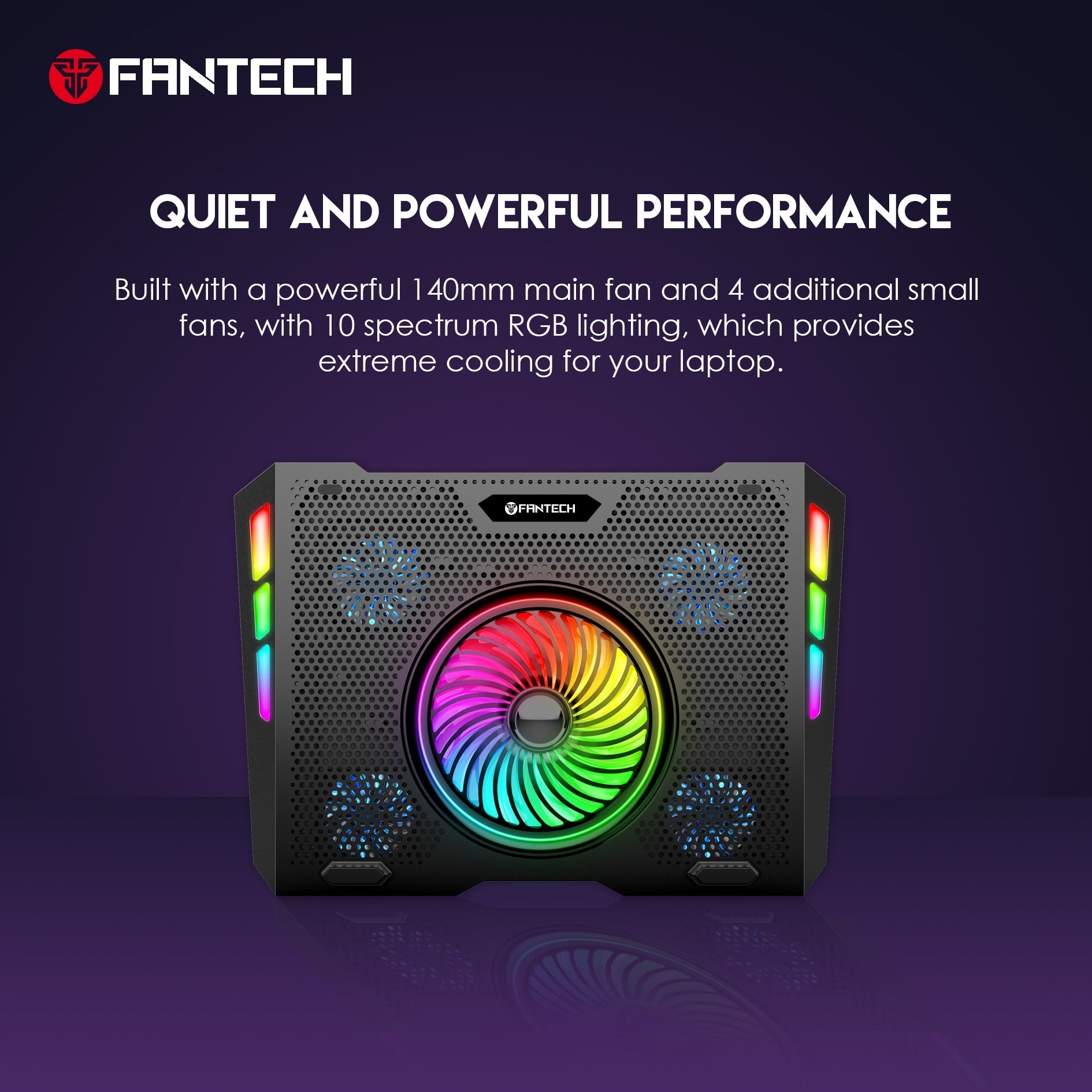 Fantech RGB Notebook Laptop Cooling Pad NC20 - Fantech Jordan | Gaming Accessories Store 