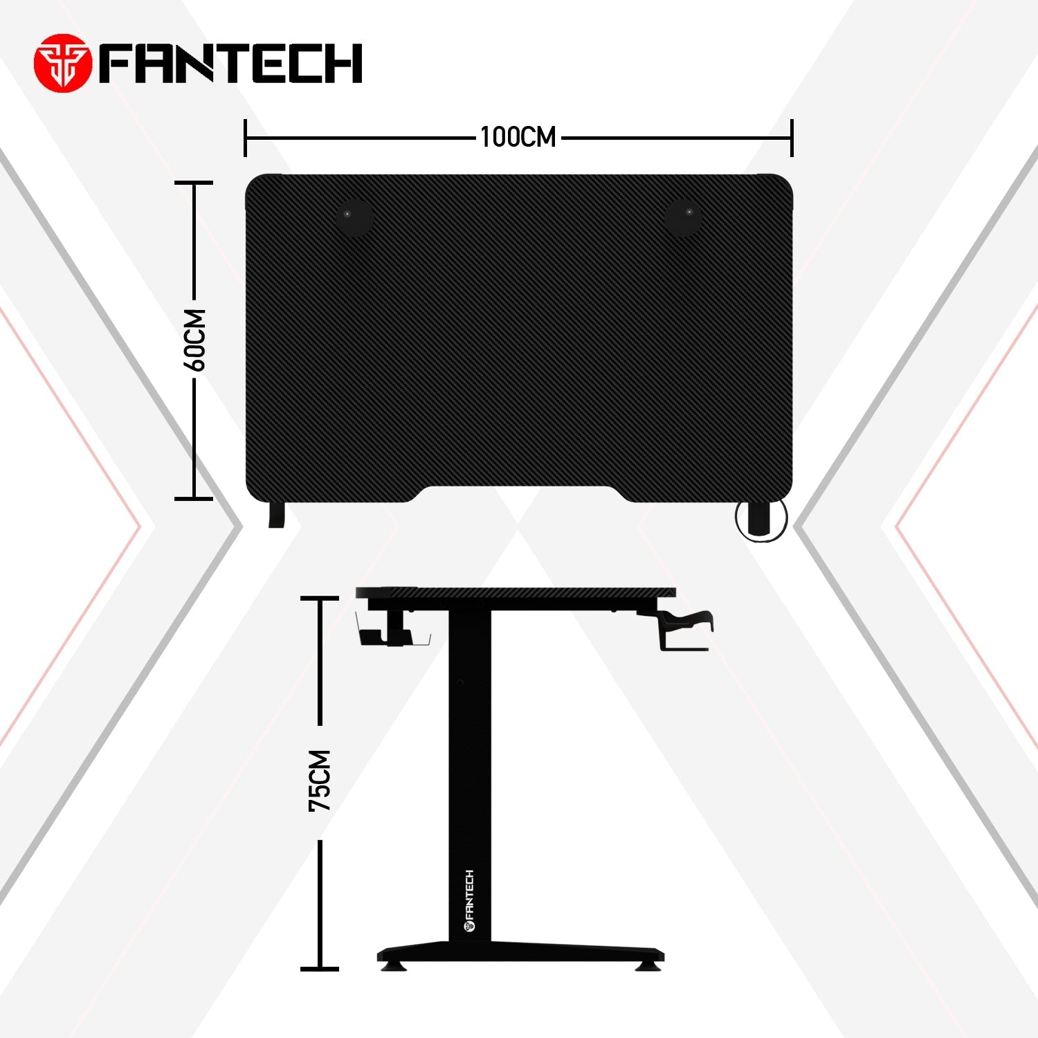 Fantech Tigris GD210 Gaming Desk RGB Illumination Premium and Sleek Large Surface with Cable Management - Fantech Jordan | Gaming Accessories Store 