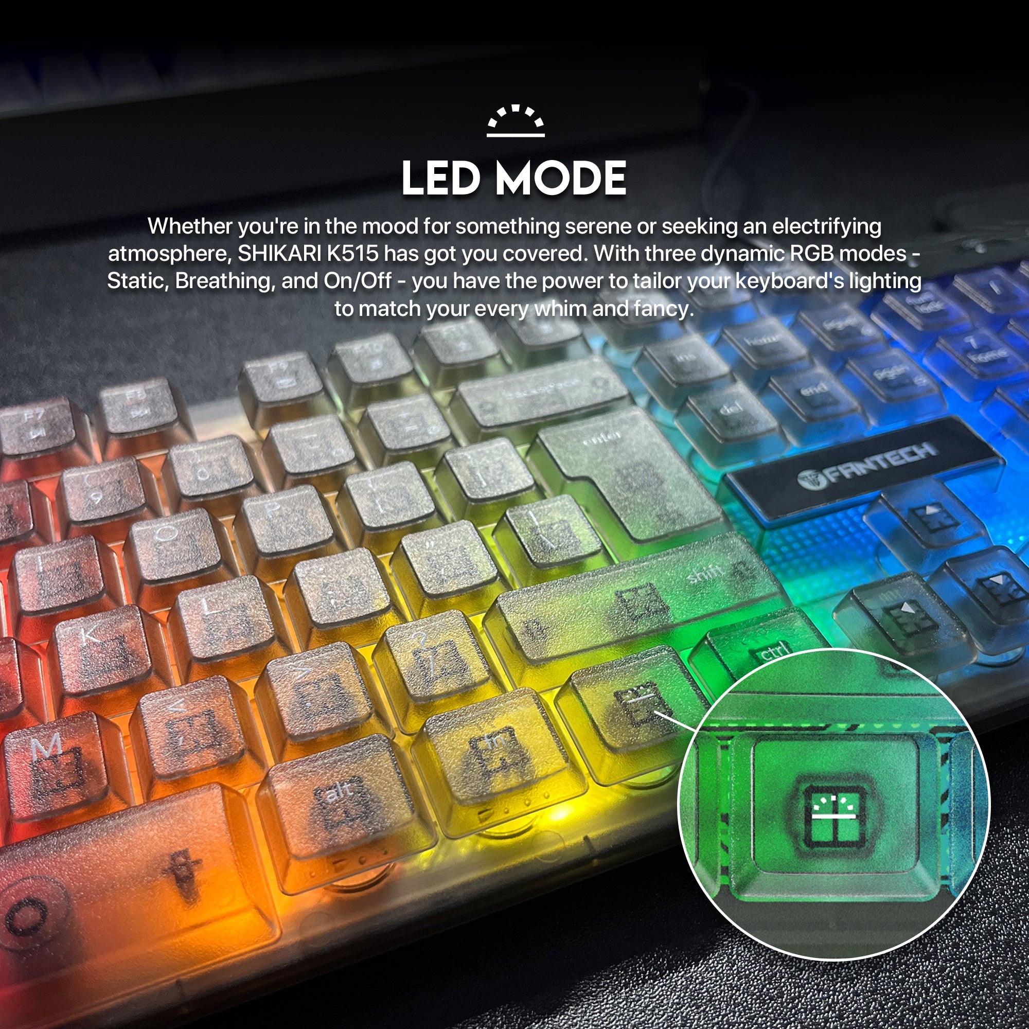 Fantech Shikari K515 RGB Membrane Gaming Keyboard - Fantech Jordan | Gaming Accessories Store 