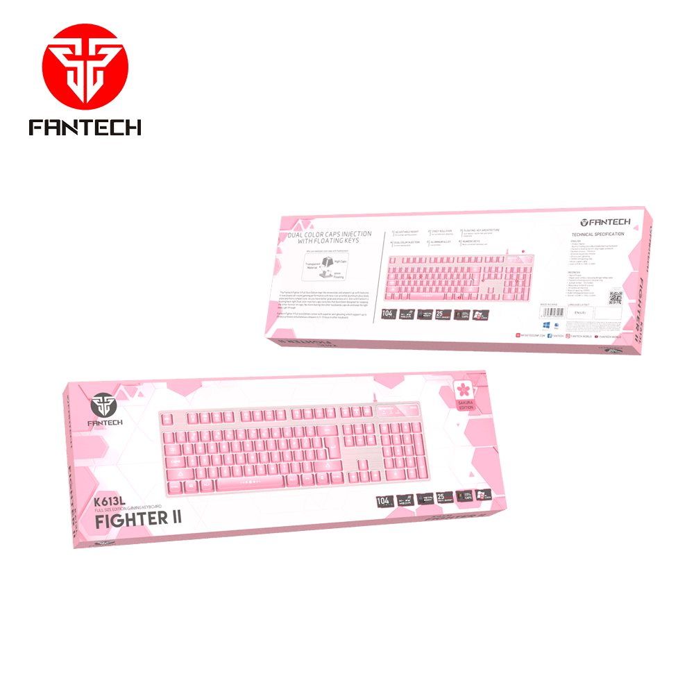 FIGHTER TKL II K613L SAKURA EDITION GAMING KEYBOARD - Fantech Jordan | Gaming Accessories Store 