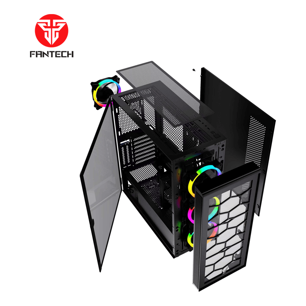 HEXA XL CG82 FULL TOWER CASE WITH FREE 4 PCS FRGB FAN - Fantech Jordan | Gaming Accessories Store