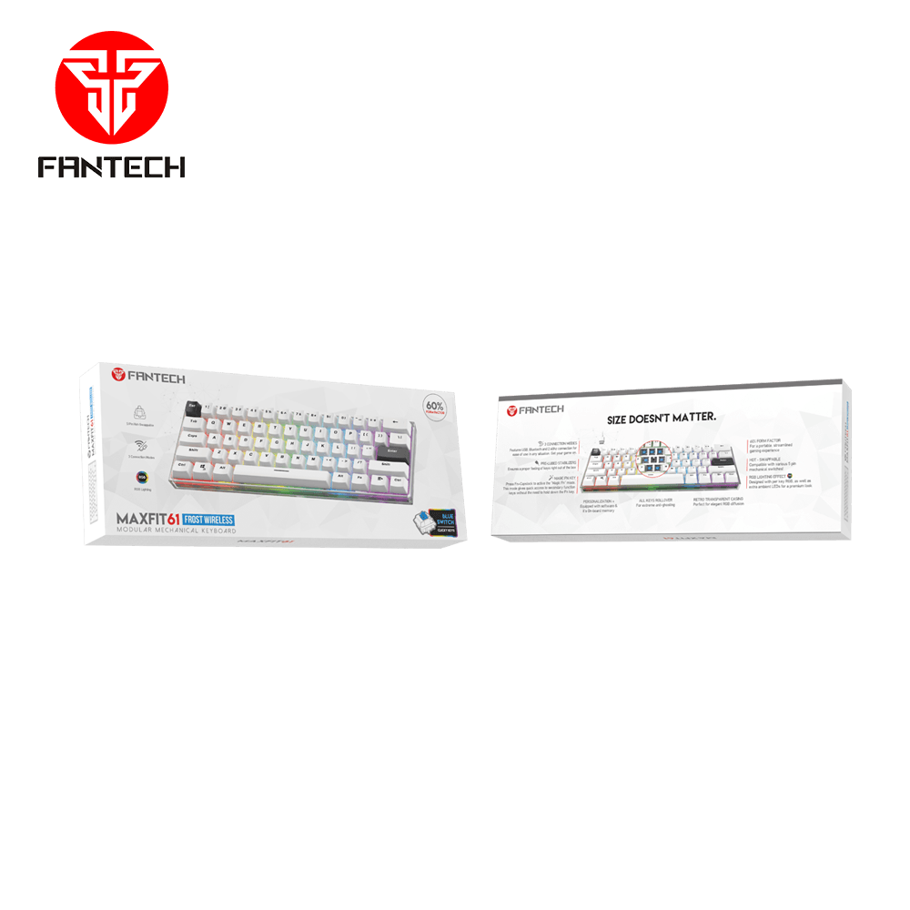 MAXFIT61 FROST WIRELESS MODULAR MECHANICAL KEYBOARD - Fantech Jordan | Gaming Accessories Store 