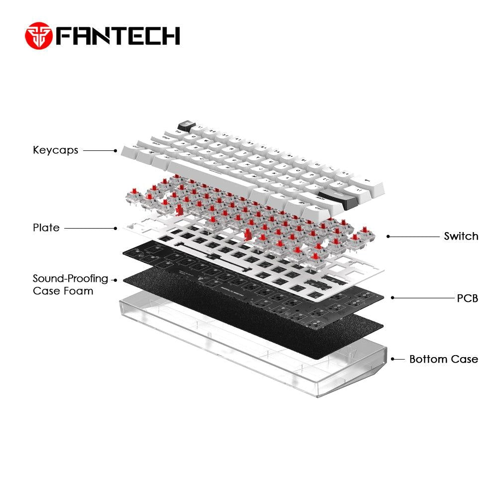 MAXFIT61 FROST WIRELESS MODULAR MECHANICAL KEYBOARD - Fantech Jordan | Gaming Accessories Store 
