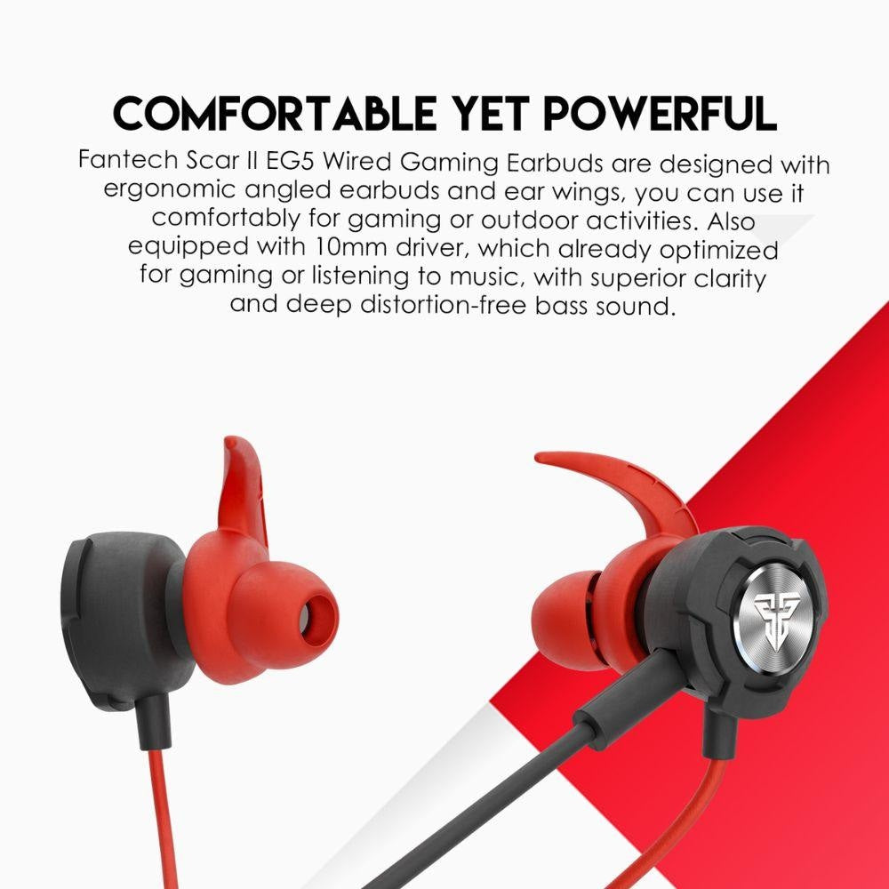 SCAR II EG5 Wired Gaming Earbuds - Fantech Jordan | Gaming Accessories Store 