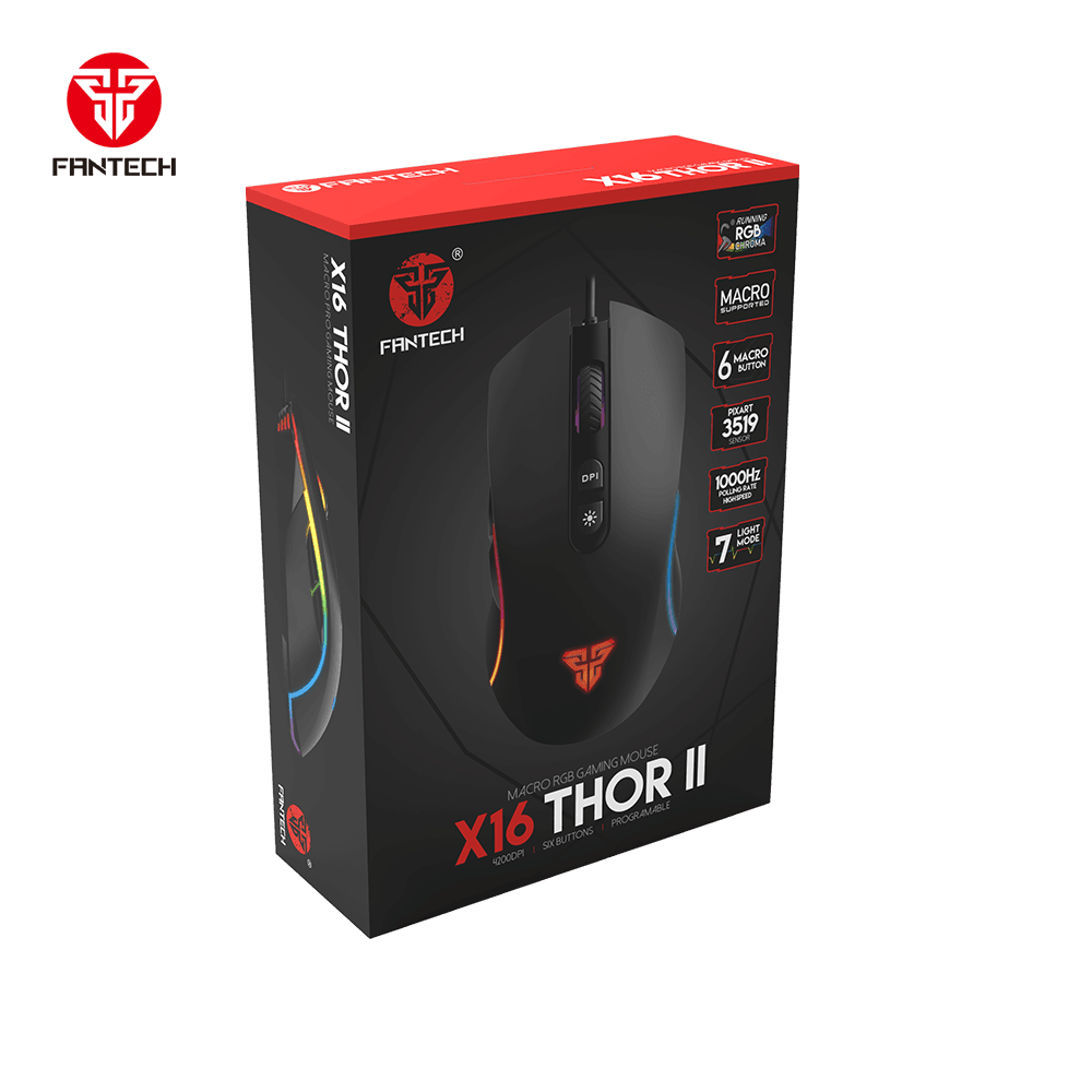 THOR II X16 MACRO RGB GAMING MOUSE - Fantech Jordan | Gaming Accessories Store 