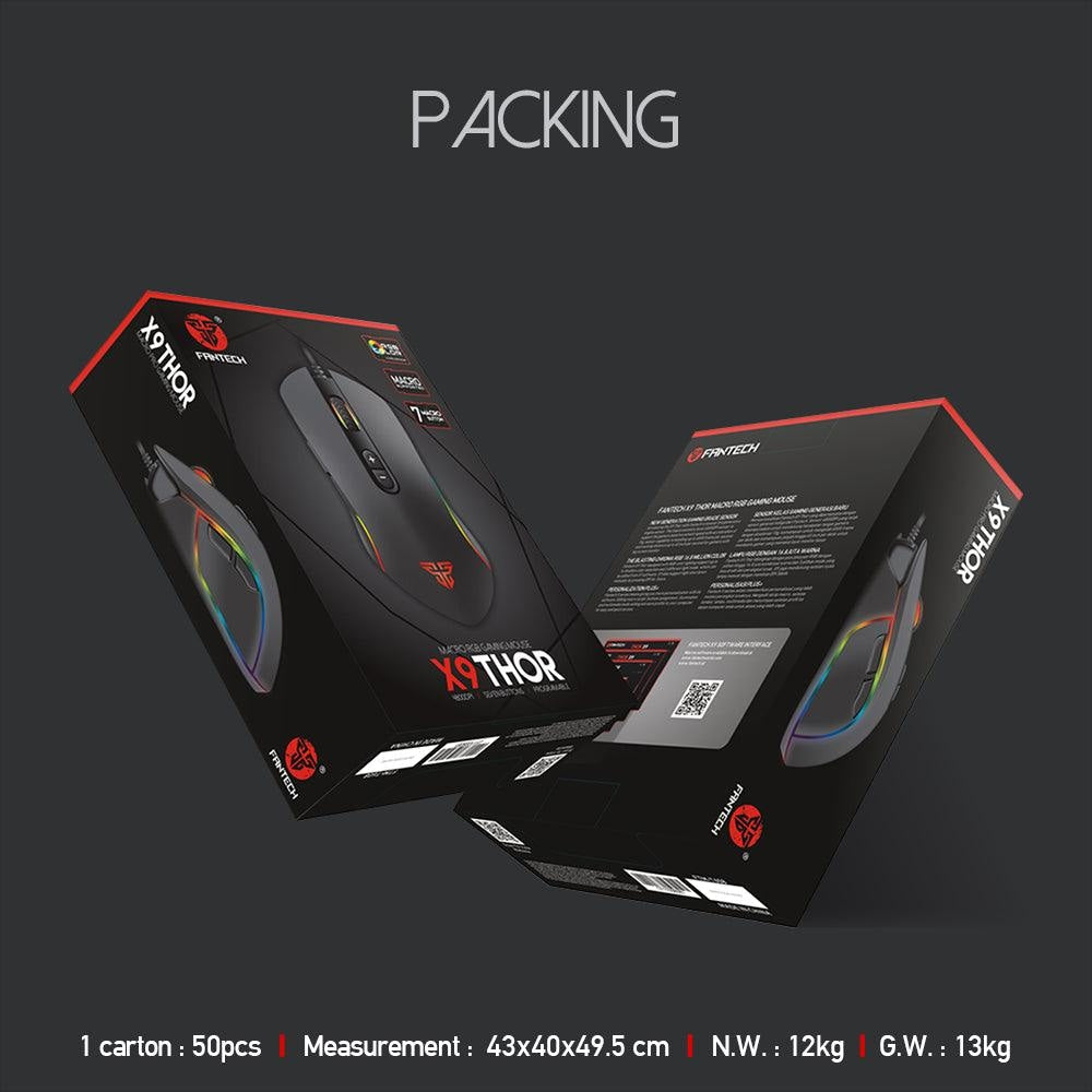 THOR X9 MACRO RGB GAMING MOUSE - Fantech Jordan | Gaming Accessories Store 